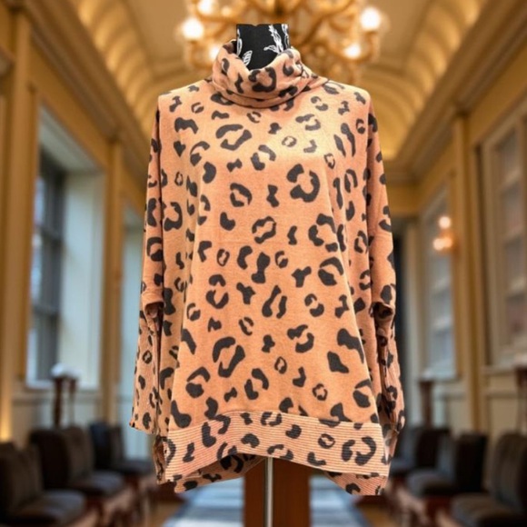 Simply Southern Sweaters - Simply Southern Animals print turtleneck/ cowl neck one size fits most NWT